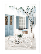 Beyaz Bisiklet - Art Print