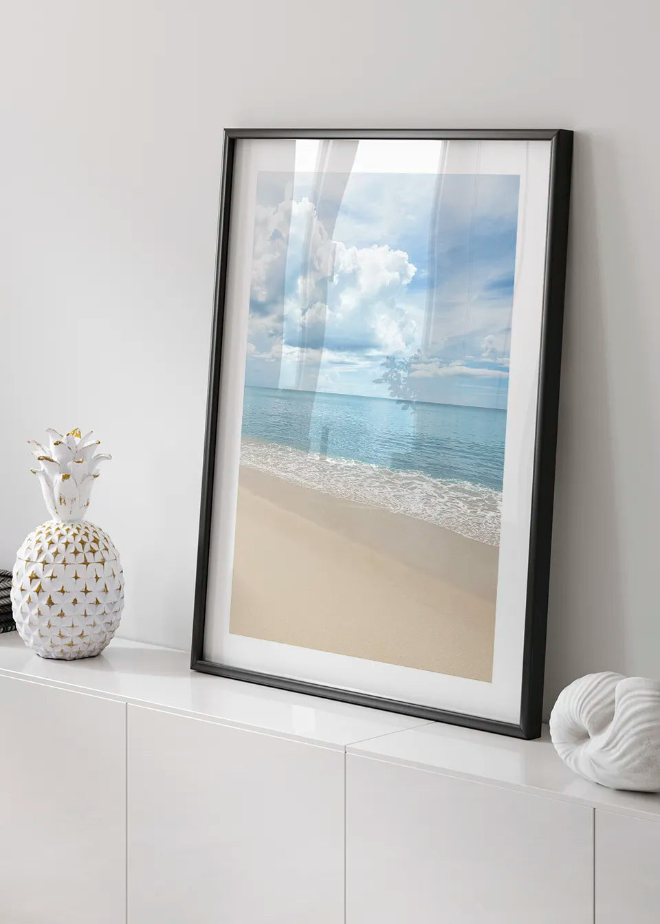 Sakin deniz manzarası fotoğraf posteri