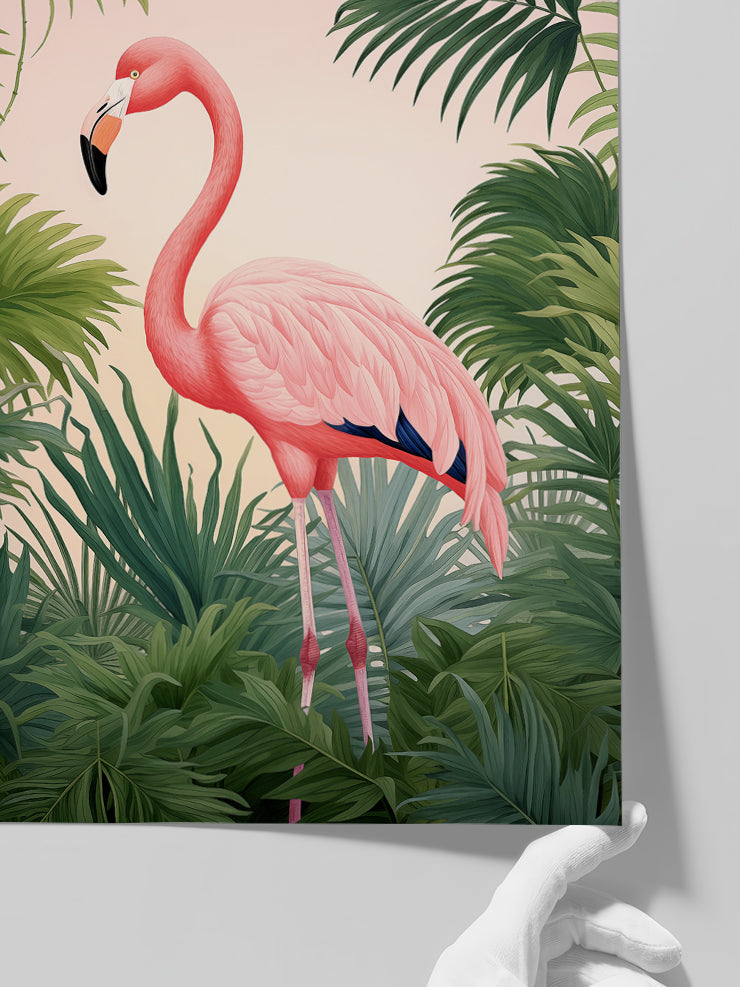 Vintage Flamingo - Art Print  Poster