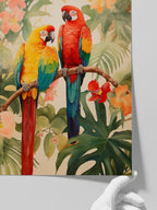 Vintage Papağan - Art Print