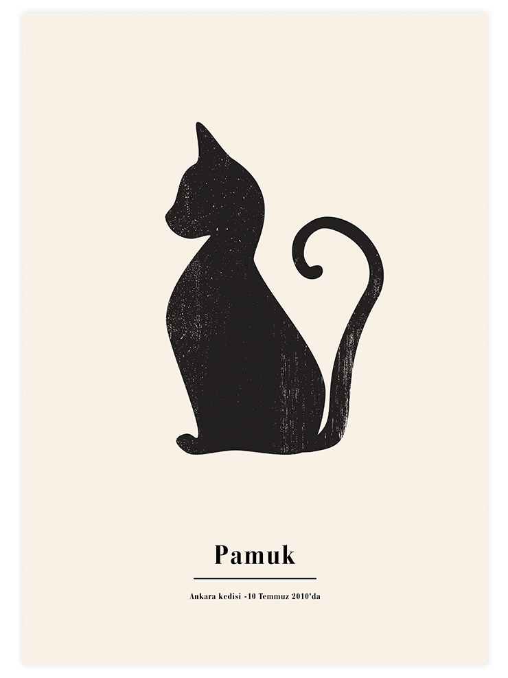 Kedi Kişiye Özel - Art Print Ürün ana görseli