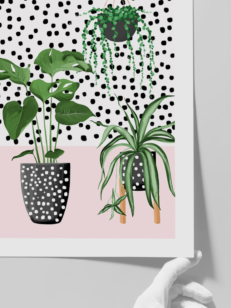 Puantiyeli Vazo N4 - Art Print  Poster