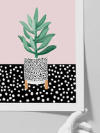 Puantiyeli Vazo - Art Print