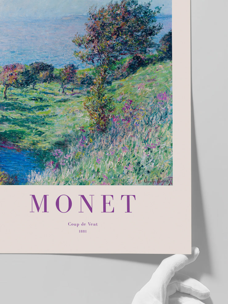 Monet Coup de Vent - Art Print  Poster