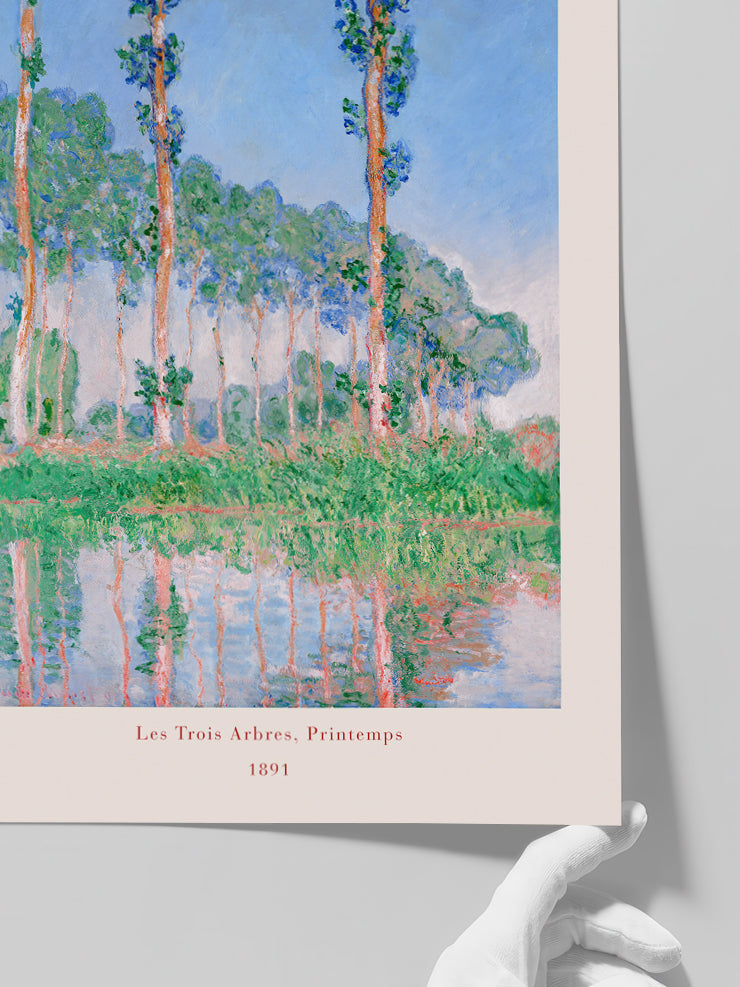 Monet Les Trois Arbres, Printemps - Art Print  Poster