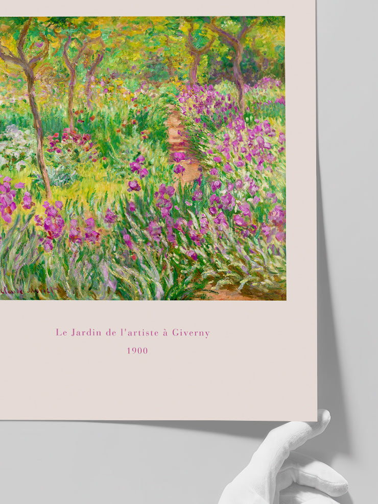 Monet The Artist's Garden at Giverny - Art Print  Poster
