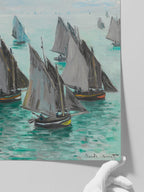 Claude Monet Fishing Boats - Art Print