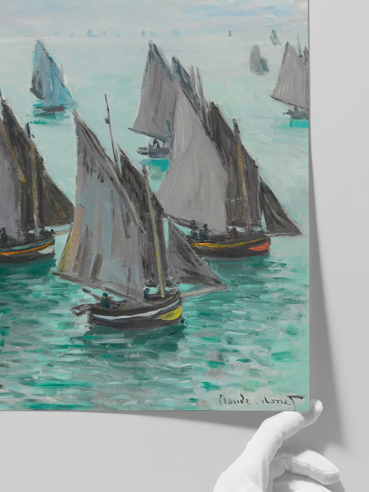 Claude Monet Fishing Boats - Art Print