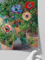 Monet Still Life with Anemones - Art Print