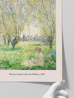 Monet Woman Seated Under The Willows - Art Print