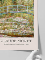 Monet Bridge Over A Pond Of Water Lilies - Art Print