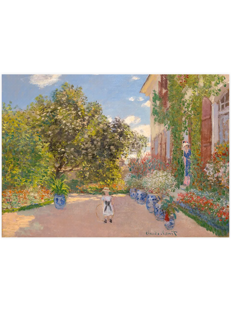 Argenteuil’de çiçeklerle çevrili sanatçı evi.