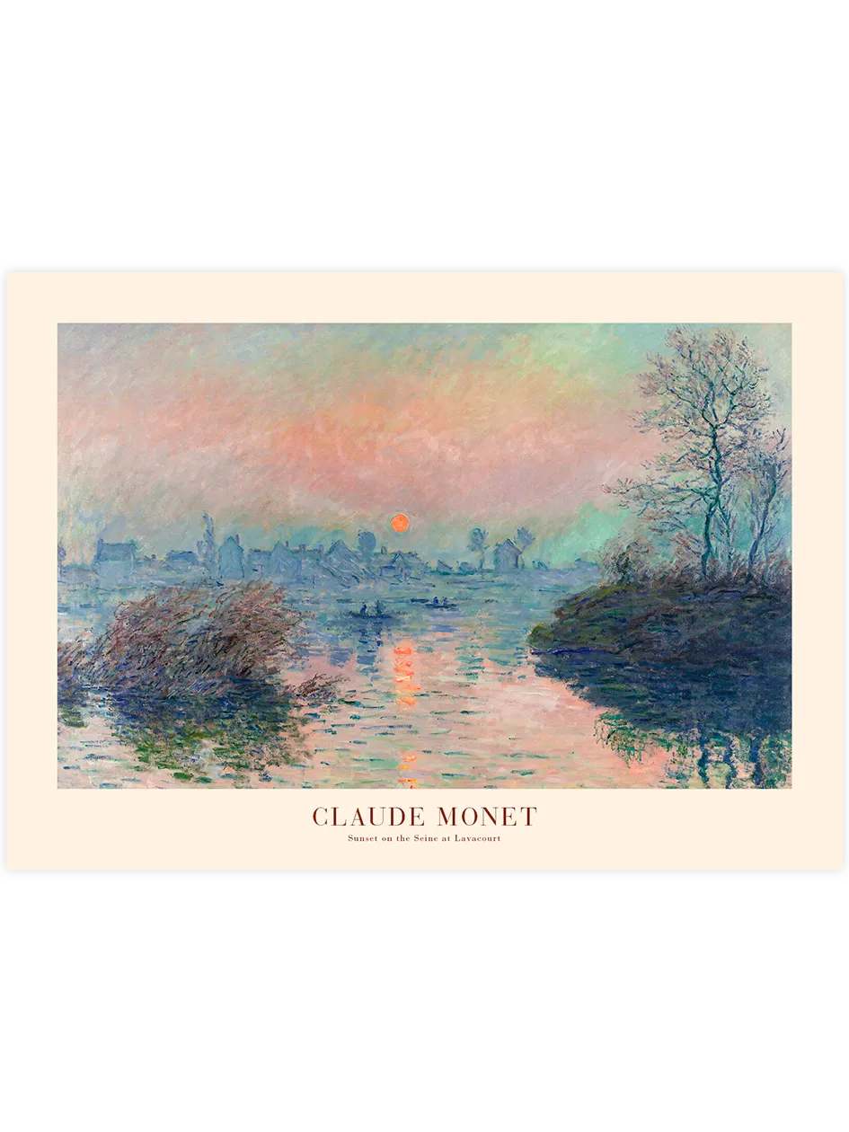 Monet Sunset on the Seine - Art Print