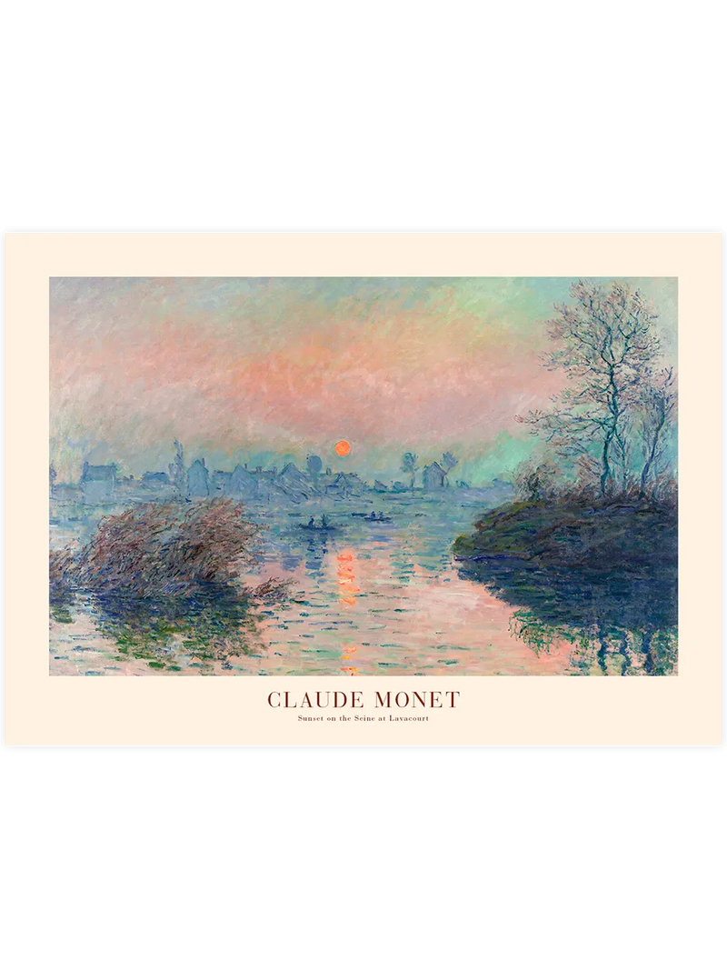 Monet Sunset on the Seine - Art Print