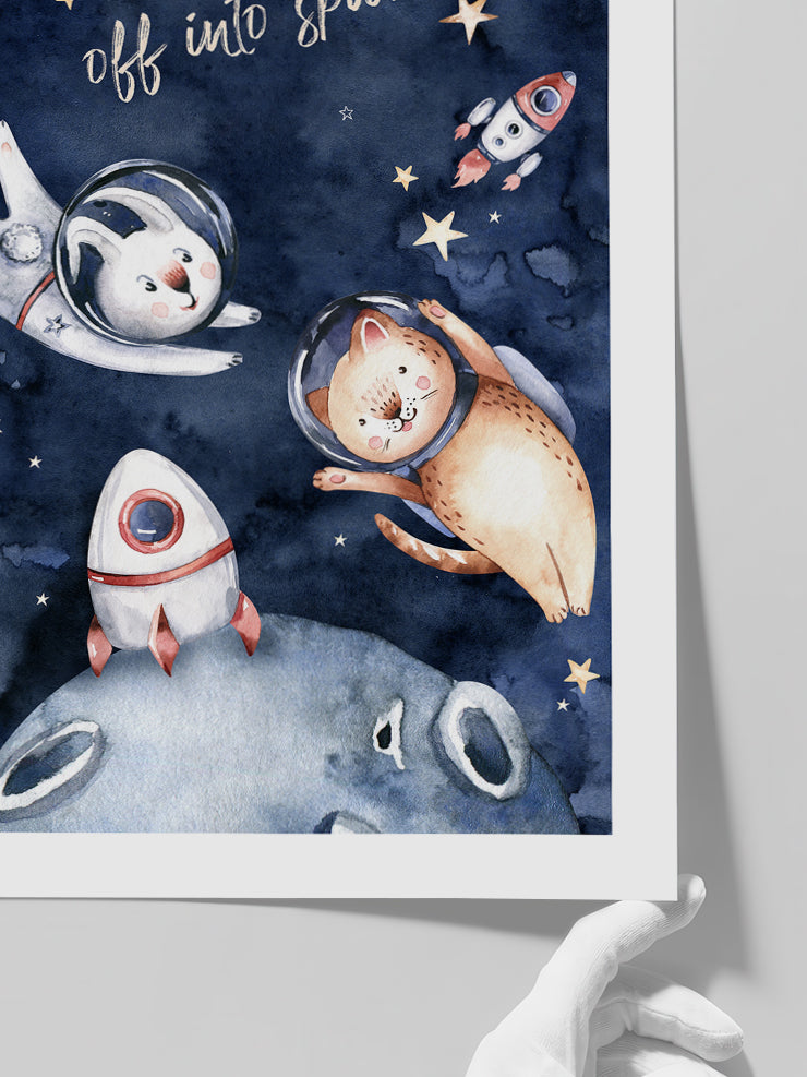 Sevimli Astronotlar - Art Print  Poster