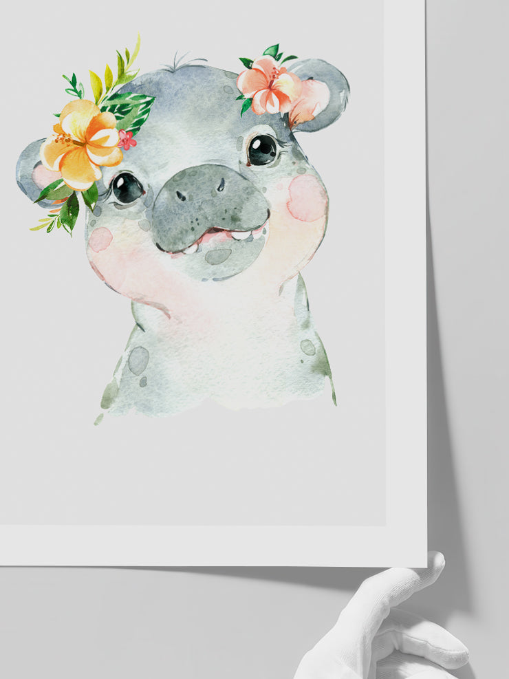 Sevimli Su Aygırı - Art Print  Poster