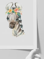 Sevimli Zebra - Art Print