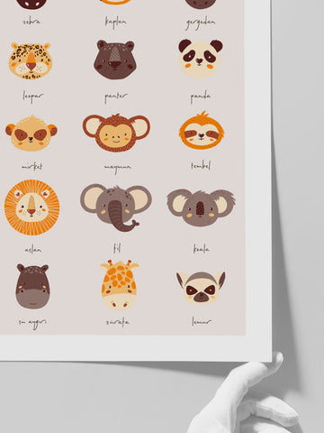 Hayvanlar - Art Print