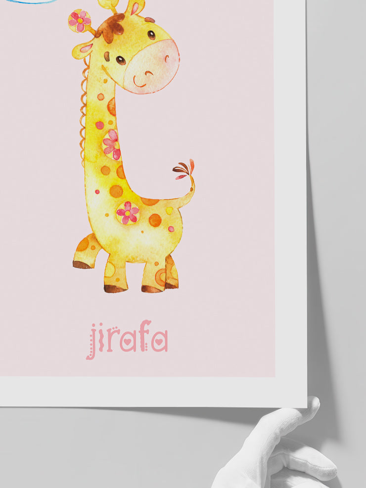 Sarı Zürafa - Art Print