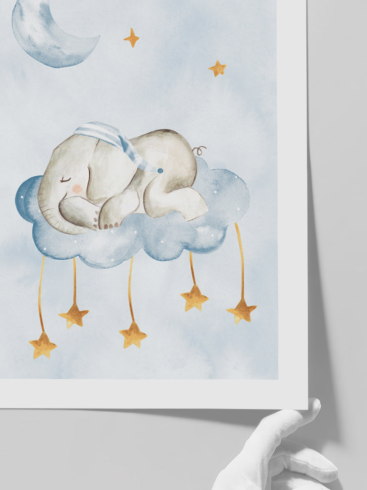 Uyuyan Fil - Art Print  Poster