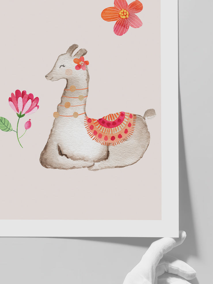 Şirin Lama - Art Print