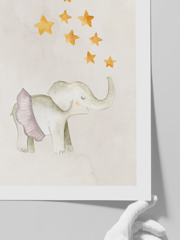 Yıldız Fil - Art Print