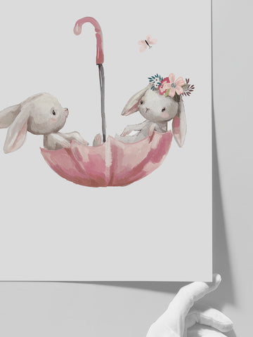 Şirin Tavşanlar - Art Print