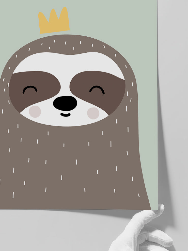 Tembel Hayvan Resmi - Art Print