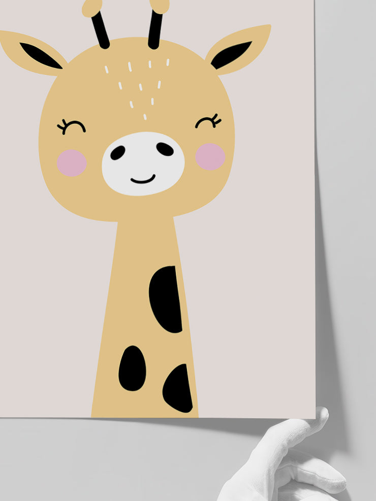 Zürafa Resmi - Art Print