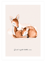 Good Night Bambi Poster - Giclée Baskı