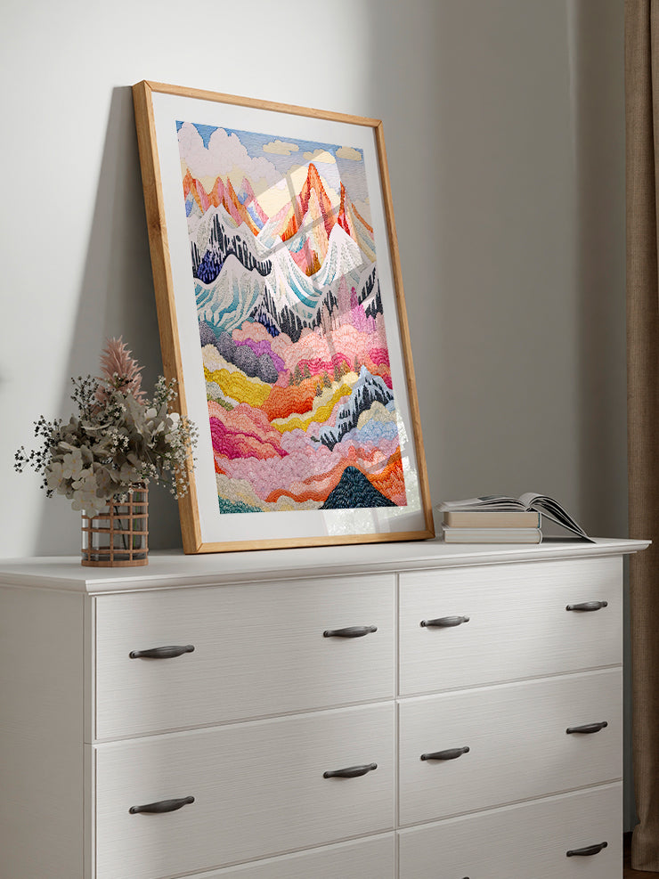 Colorful Mountains N2 - Art Print Ürün ikincil görseli