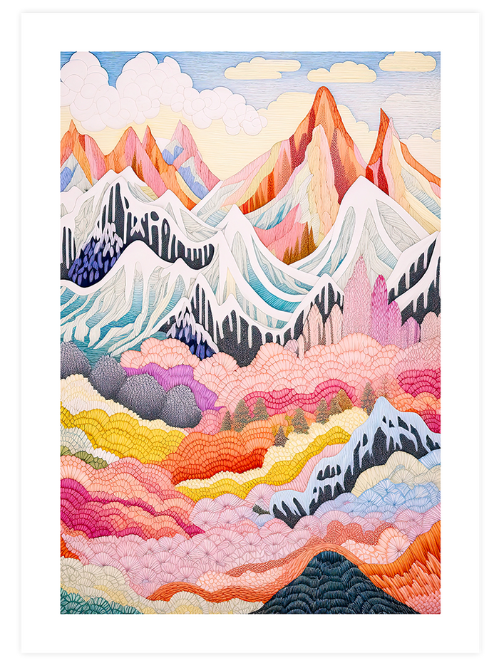 Colorful Mountains - Poster Seti Duo  Poster