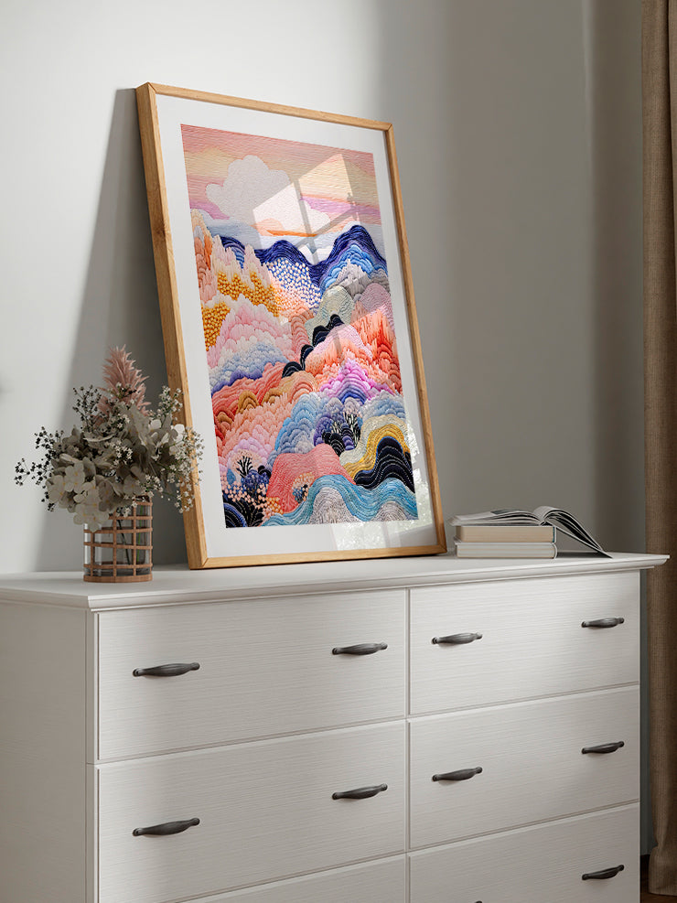 Colorful Mountains - Art Print Ürün ikincil görseli