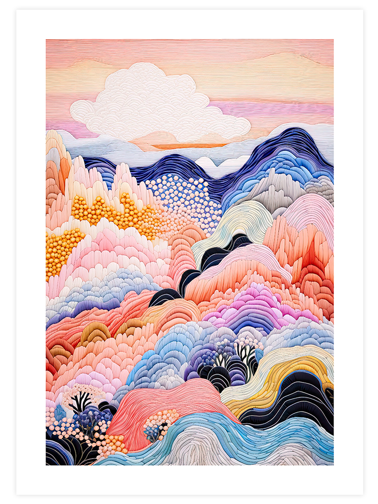 Colorful Mountains - Art Print Sanatsal Poster