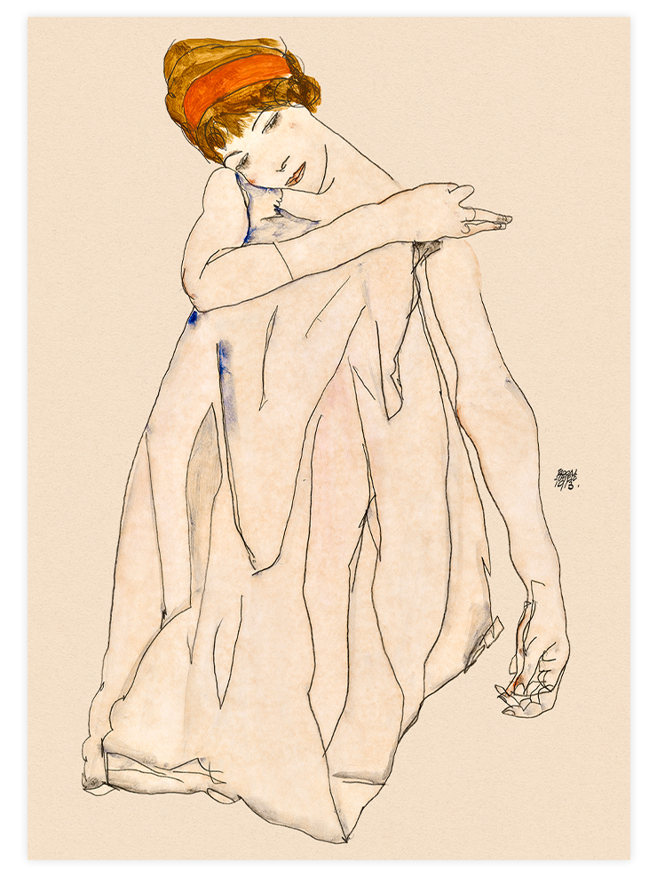 Egon Schiele Dancer - Art Print Ürün ana görseli
