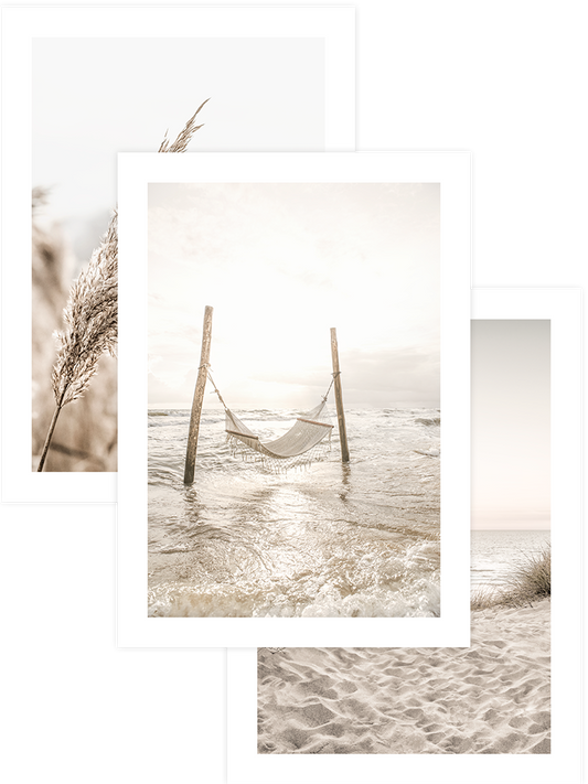 Beige Shine - Poster Seti Trio
