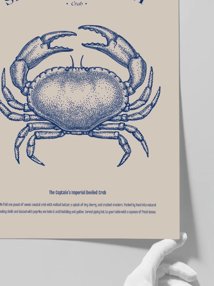 Seafood Market Crab - Art Print