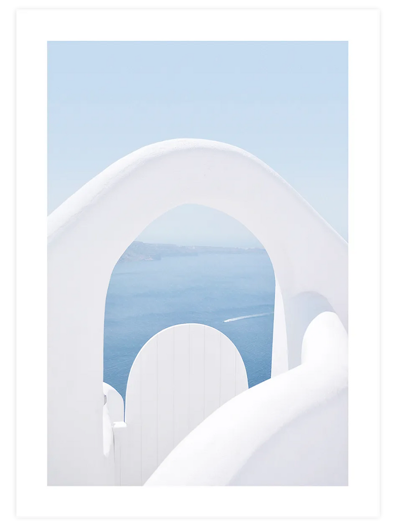 Beyaz kemerli Akdeniz fotoğraf posteri