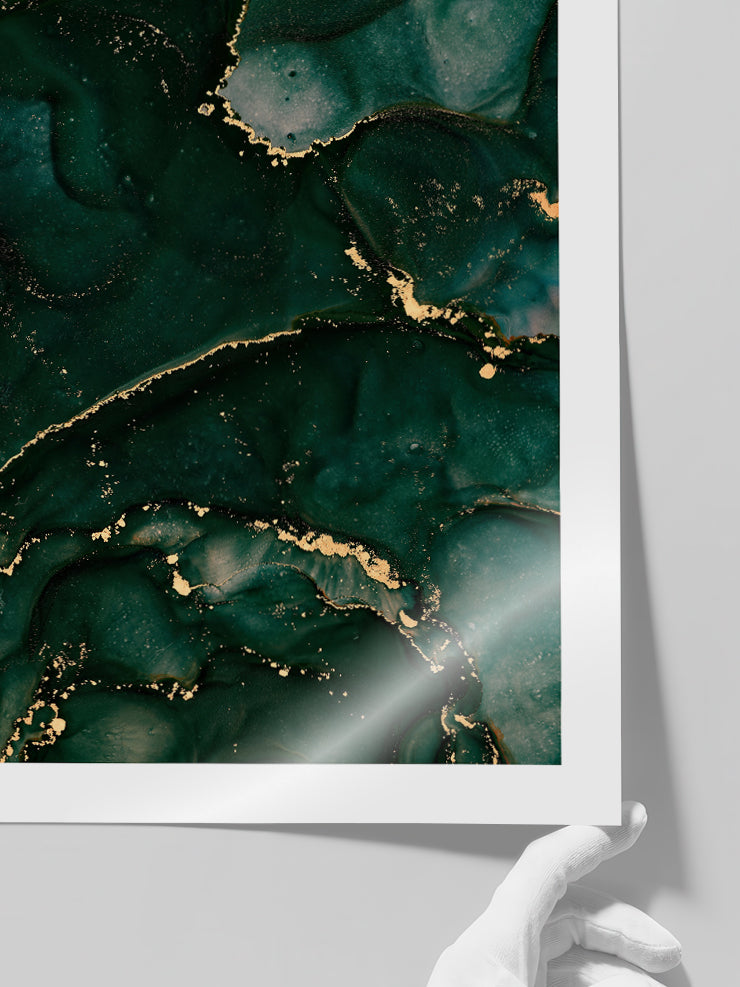 Green & Gold - Art Print  Poster
