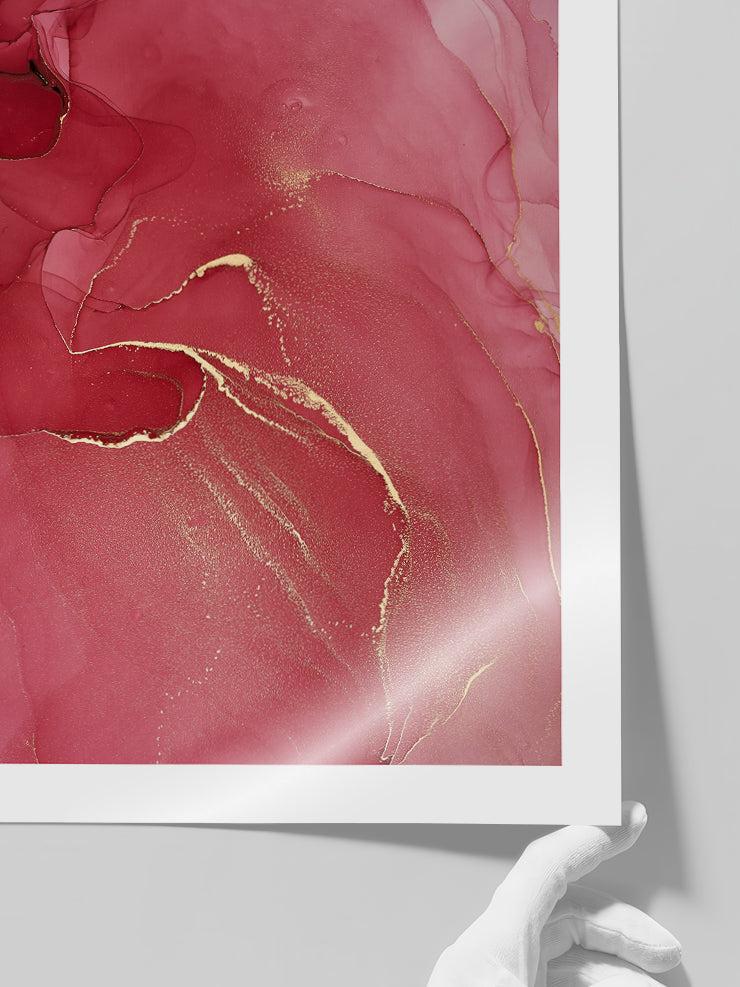 Red & Gold - Art Print  Poster