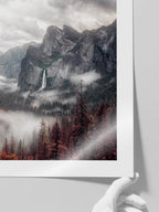 Dağlar Şelaleler - Art Print