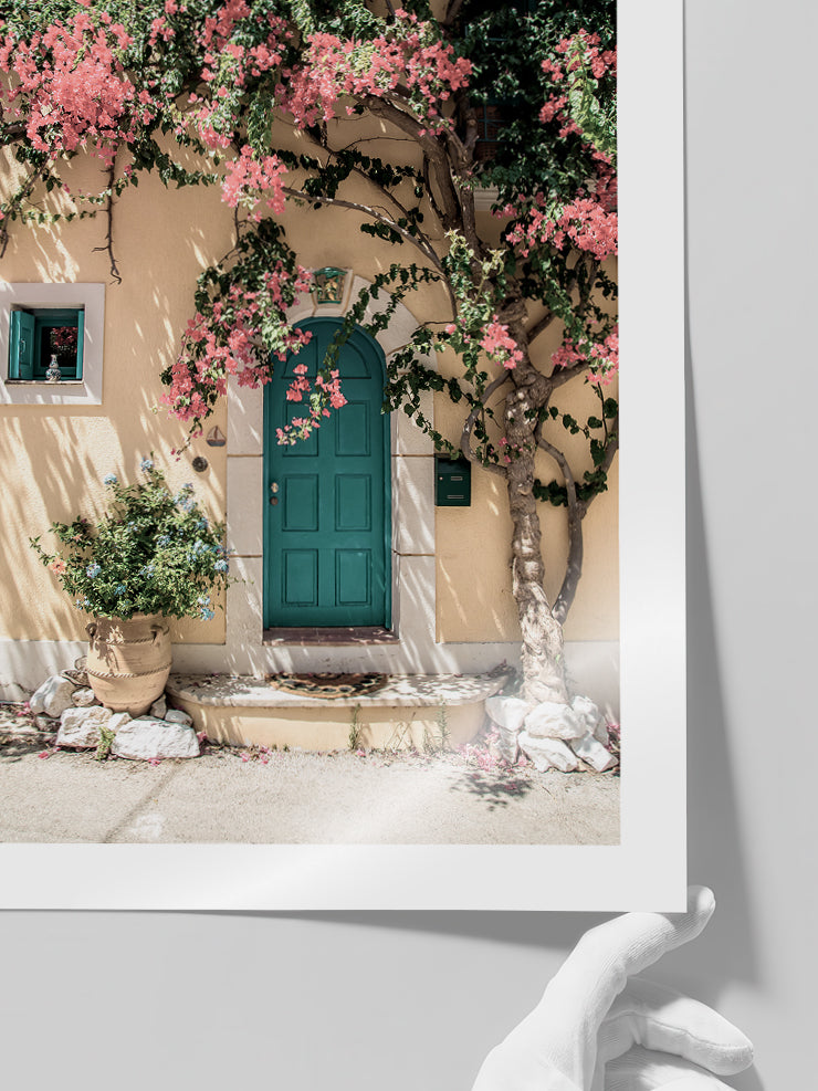 Pembe Çiçekli Ağaç - Art Print  Poster