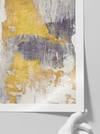 Sarı Soyut Sanat - Art Print