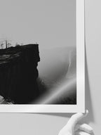 Siyah Beyaz Dağ - Art Print