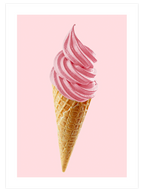 Çilekli Dondurma - Art Print