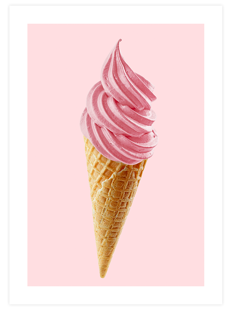 Çilekli Dondurma - Art Print Fotoğraflar Poster