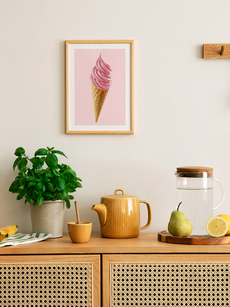 Çilekli Dondurma - Art Print Ürün ikincil görseli