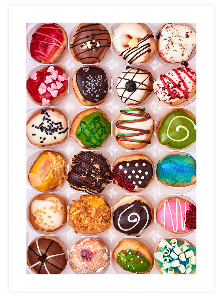 Rengârenk Donutlar - Art Print Ürün ana görseli