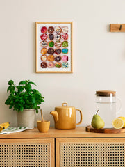Rengârenk Donutlar - Art Print