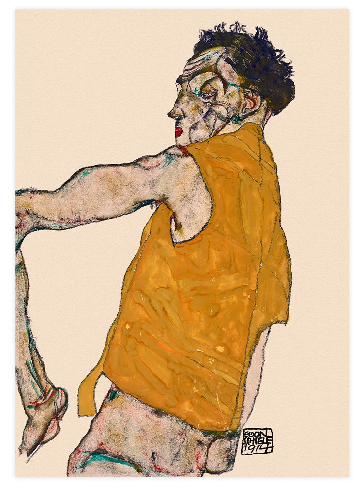 Egon Schiele Woman & Autoportrait - Poster Seti Duo